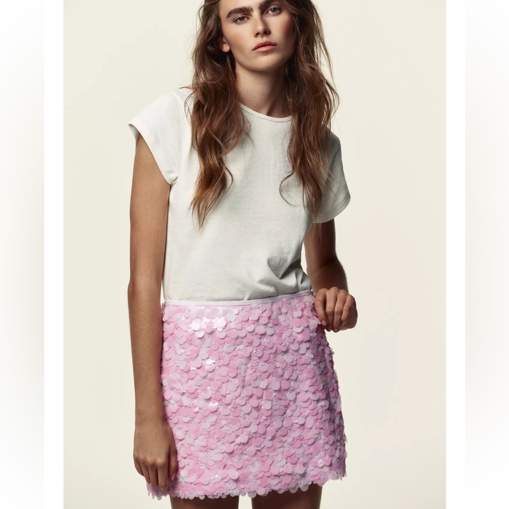 Zara SEQUIN MINI SKIRT